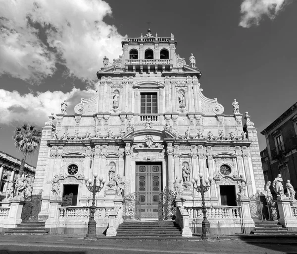 Acireale Barok Kilisesi Chiesa San Camillo Chiesa Santa Maria Delle — Stok fotoğraf