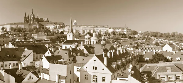 Prague Czech Republic October 2018 Roofs Mala Strana Thomas Church — Stock Photo, Image