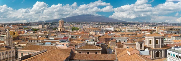 Catania Town Etna Volcano Background — Stock Photo, Image