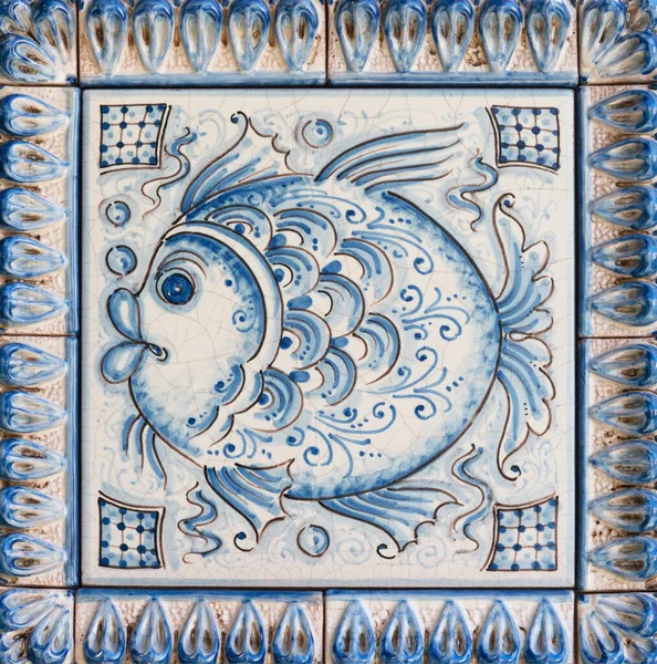 Taormina Italy April 2018 Detail Sicilian Ceramic Designed Camagioni — 图库照片