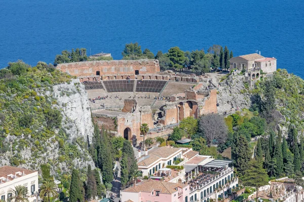 Taormina Ruinerna Den Grekiska Teatern — Stockfoto