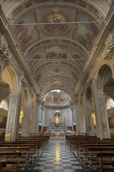 Menaggio Italy May 2015 Church Chiesa Santo Stefano Neobaroque Frescoes — 图库照片