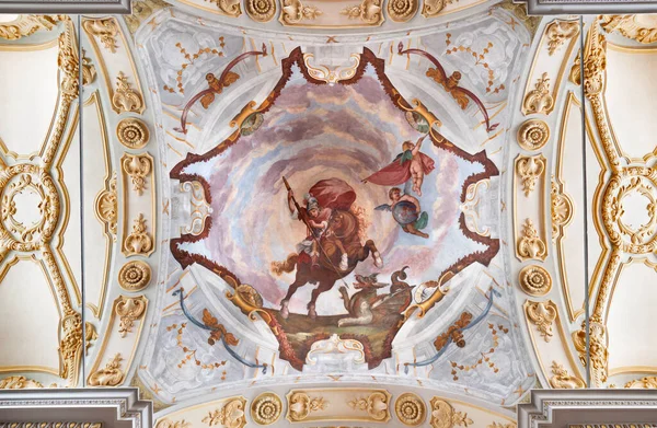 Como Włochy Maj 2015 Nastrojowe Freski Jerzego Chruchu Chiesa San — Zdjęcie stockowe