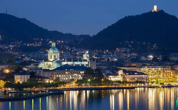 Como Stad Met Kathedraal Het Comomeer — Stockfoto