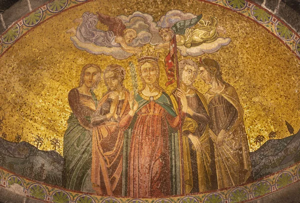 Belaggio Italy May 2015 Mosaic Ursula Virgins Church Chiesa San — Stock Photo, Image