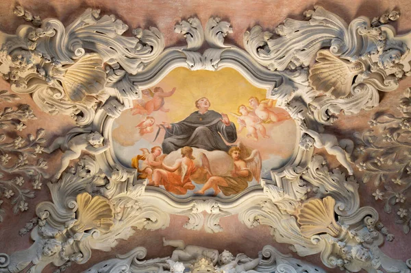 Como Italie Mai 2015 Fresque Baroque Saint Nicolas Tolentino Dans — Photo