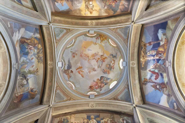 Como Italia Mayo 2015 Los Frescos Cúpula Iglesia Chiesa San — Foto de Stock