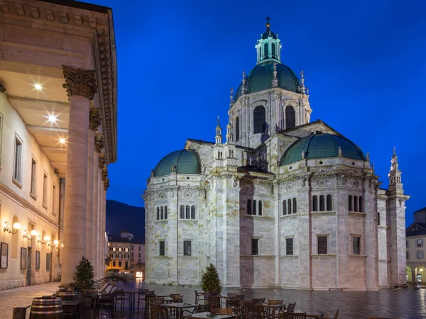 Como Portal Duomo Teatro Sociale Zmierzchu — Zdjęcie stockowe