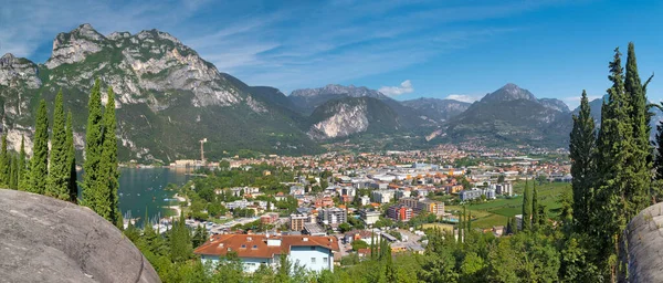 Panorama Rivy Del Garda Jezera Lago Garda — Stock fotografie