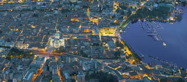 Côme Ville Avec Cathédrale Lac Côme — Photo