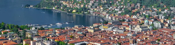 Como Panorama City Cathedral Lake Como — Stock Photo, Image