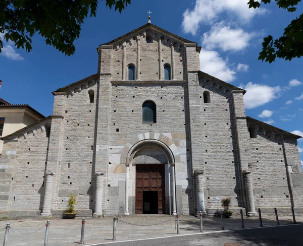 Como Italië Mei 2015 Het Gezicht Van Romaanse Kerk Basiliek — Stockfoto