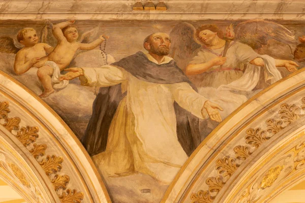 Acireale Italia Abril 2018 Fresco Santo Domingo Duomo Por Giuseppe —  Fotos de Stock