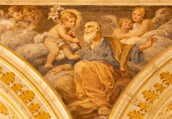 Acireale Italy April 2018 Giuseppes Fresko Duomo Giuseppe Sciuti 1907 – stockfoto