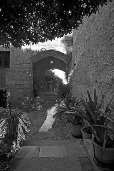 Palma Mallorca Espagne Janvier 2019 Petit Patio Extérieur Médiéval Banos — Photo