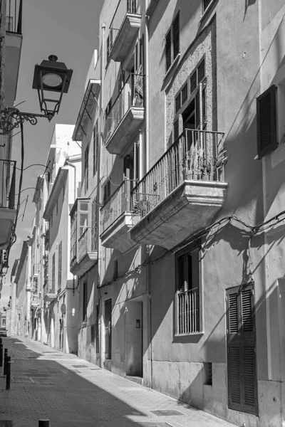 Palma Mallorca Jalan Mediterranean Dalam Cahaya — Stok Foto