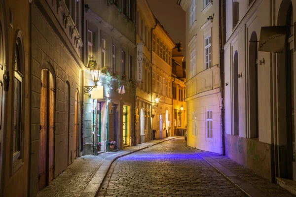 Praag Tsjechië Oktober 2018 Het Gangpad Van Oude Stad Nachts — Stockfoto