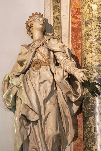 Arco Italy June 2018 Statue Esther Church Chiesa Collegiata Dell — Stock Photo, Image