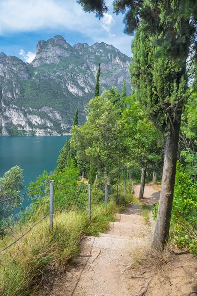 Ascent Monte Brione Hill View Lago Garda Lake — Stock Photo, Image