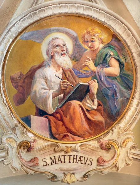 Belaggio Itálie Května 2015 Freska Matouše Evangelisty Kostele Santa Maria — Stock fotografie