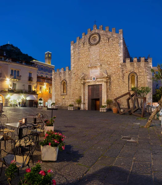 Taormina Italien April 2018 Der Dom Kirche Pankratius — Stockfoto