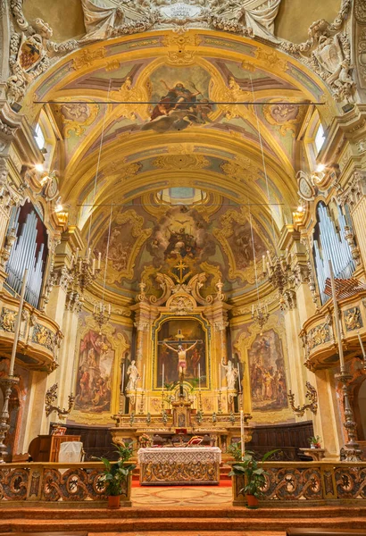 Parma Italia Aprile 2018 Presbiterio Della Chiesa Barocca Chiesa San — Foto Stock