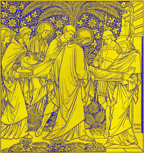 Bratislava Slowakei November November 2016 Die Lithographie Des Begräbnisses Jesu — Stockfoto