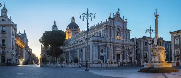 Catania Basílica Sant Agata Anoitecer Manhã — Fotografia de Stock