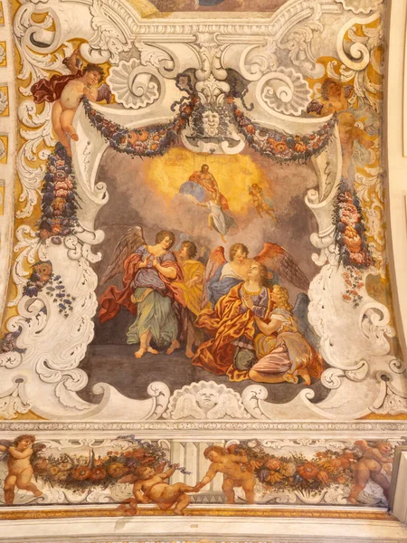 Catania Italy April 2018 Detailing Glory Santa Agata Fresko Presbytery – stockfoto