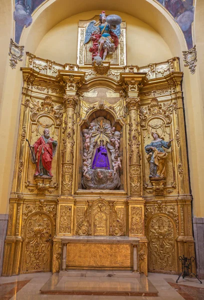 Zaragoza Spagna Marzo 2018 Altare Laterale Broque Intagliato Policome Iglesia — Foto Stock