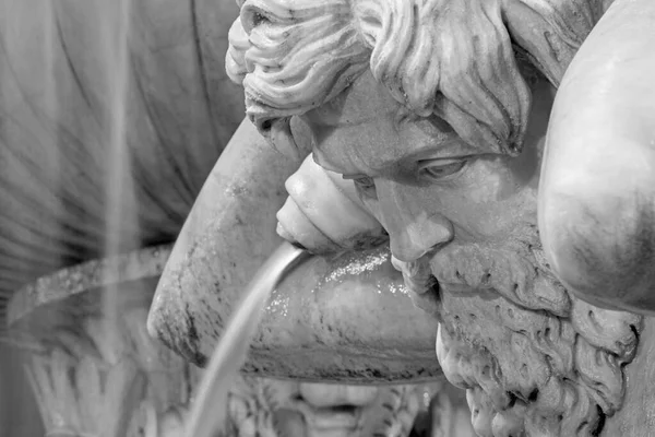Catania Nightly Detail Amenano Fountain Tito Angelini 1837 — Stock Photo, Image