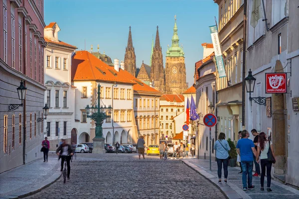 Praga República Checa Octubre 2018 Catedral San Vito Calle Loretanska — Foto de Stock