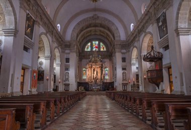 ARCO, İTALYA 8 Haziran 2018 Chiesa Collegiata dell 'Assunta Kilisesi.