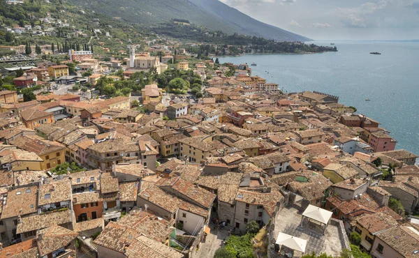 Malcesine Hradu Lago Garda Lake — Stock fotografie