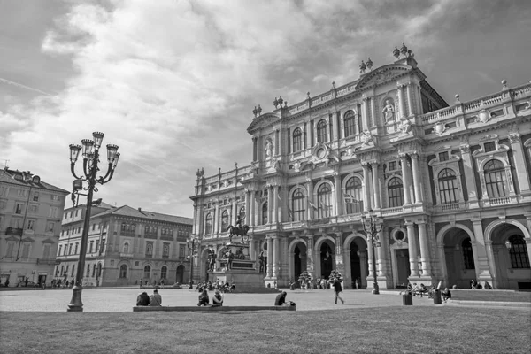 Turín Italia Marzo 2017 Palazzo Carignano — Foto de Stock