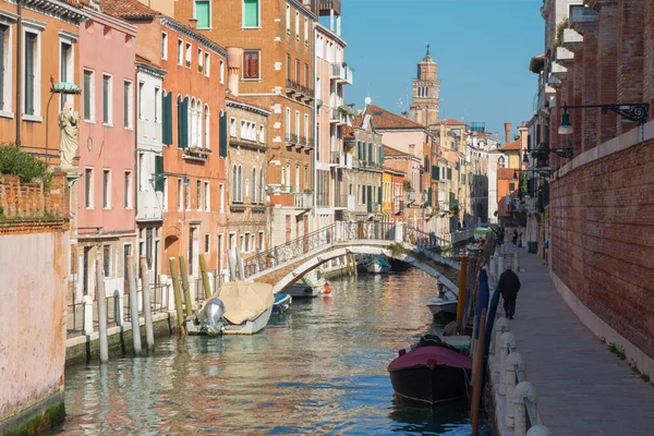 Venedig Fondamenta Giardini Straße Und Kanal — Stockfoto