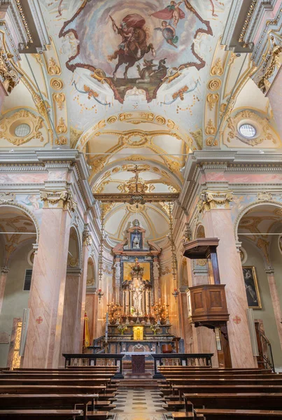 Como Italia Maggio 2015 Chiesa San Giorgio Con Affresco Barocco — Foto Stock