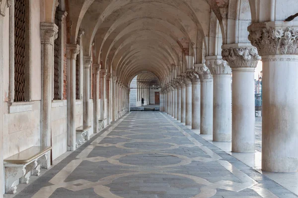 Venice Exterior Corridor Doge Palace Morning — Stock Photo, Image