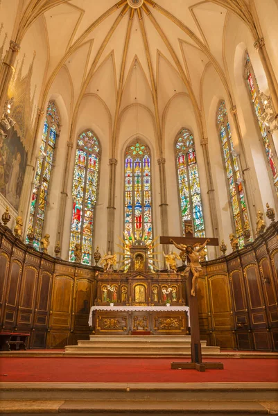 Trnava Slowakije Oktober 2014 Het Schip Van Gotische Sint Nicolaaskerk — Stockfoto