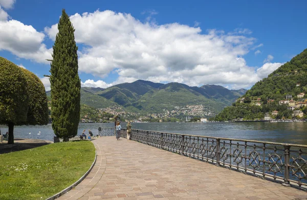 Como Promenade Lake Como — Stock Photo, Image
