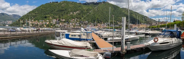 Como Panorama Harbor Lake Como — Stock Photo, Image