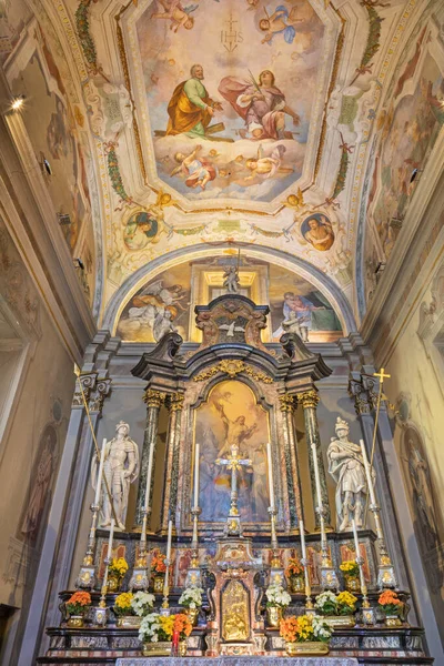 Como イタリア 2015年5月9日 教会の長老チエサ アンドレア アポストロ ブルナテ のフレスコ画と アンドリューとモーリス Giampaolo — ストック写真