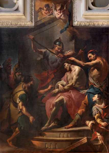 Como Italien Mai 2015 Das Gemälde Die Dornenkrönung Der Basilika — Stockfoto