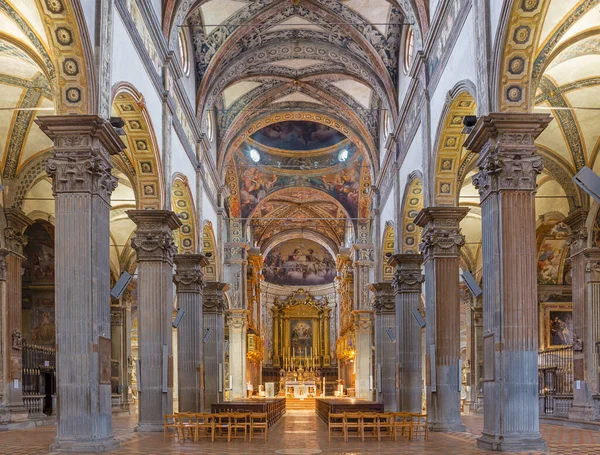 Parma Italy April 2018 Nave Baroque Church Chiesa San Giovanni — 图库照片