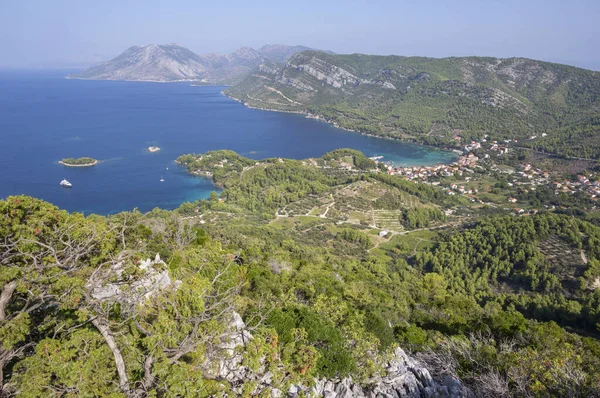 Croatia Landscape Coast Peliesac Peninsula Zuliana Sveti Ivan Peak — Stock Photo, Image