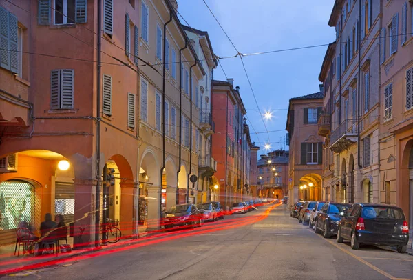 Modena Rua Cidade Velha Entardecer — Fotografia de Stock