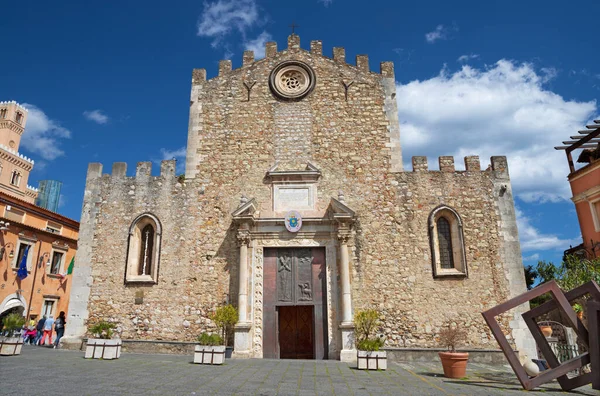 Taorimina Duomo Kerk Pancrazio — Stockfoto