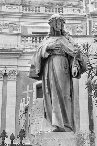 Catania Italy April 2018 Statue Lucy Front Basilica Sant Agata — 图库照片