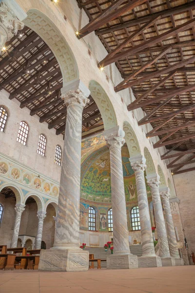 Ravenna Itália Janeiro 2020 Nave Igreja Basílica Sant Apolinare Classe — Fotografia de Stock