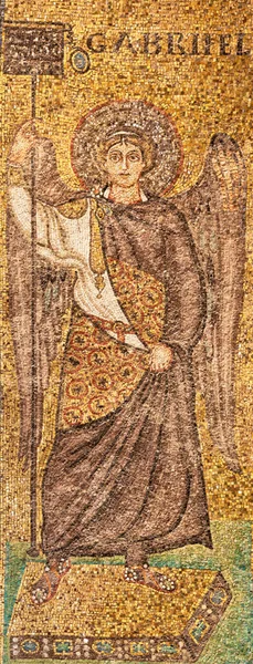 Ravenna Italia Ianuarie 2020 Mozaicul Arhanghelului Gabriel Biserica Bazilica Sant — Fotografie, imagine de stoc